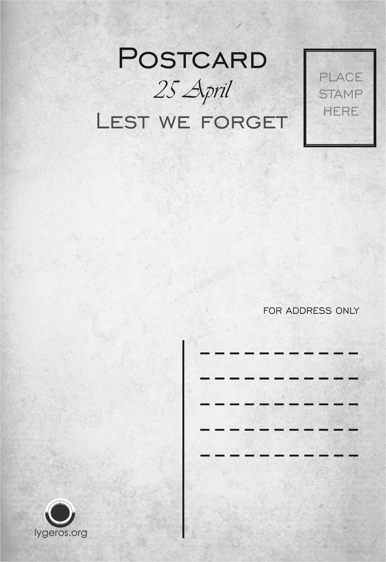 25 April Lest We Forget