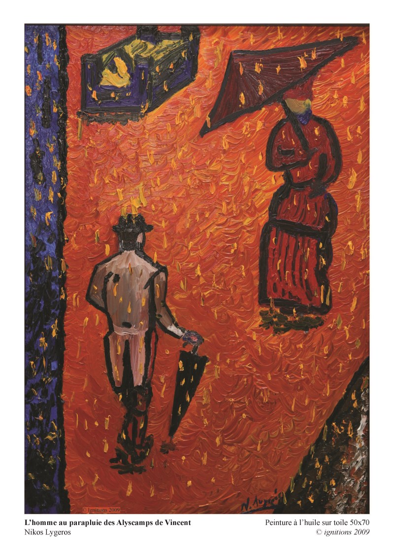 L’homme au parapluie des Alyscamps de Vincent