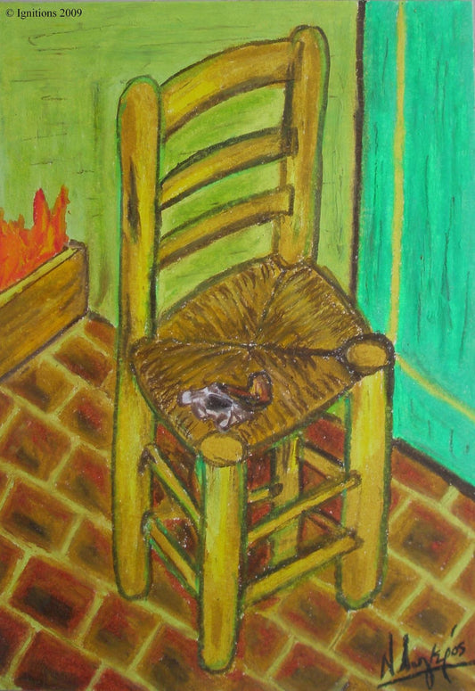 La chaise de Vincent avec sa pipe